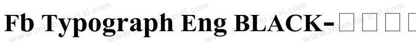 Fb Typograph Eng BLACK字体转换